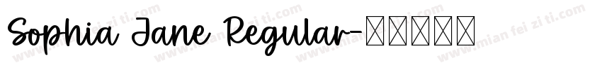 Sophia Jane Regular字体转换